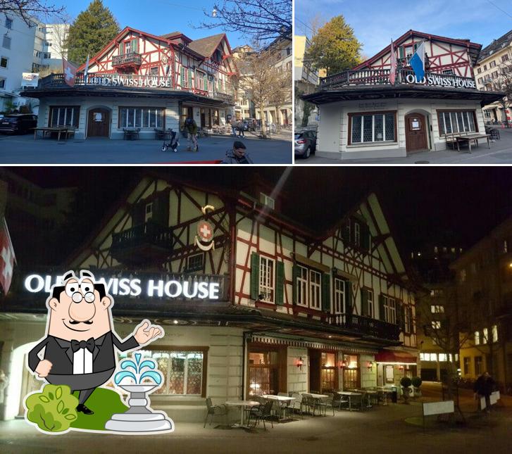 Puoi goderti l'aria fresca dal dehors di Old Swiss House
