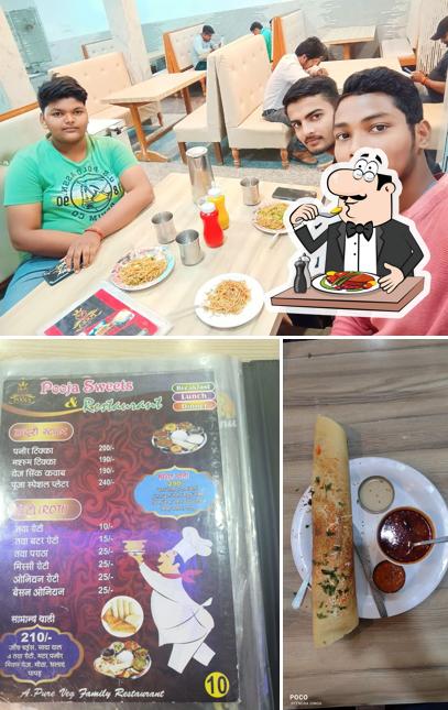 The photo of food and interior at Pooja Sweets & Restaurant