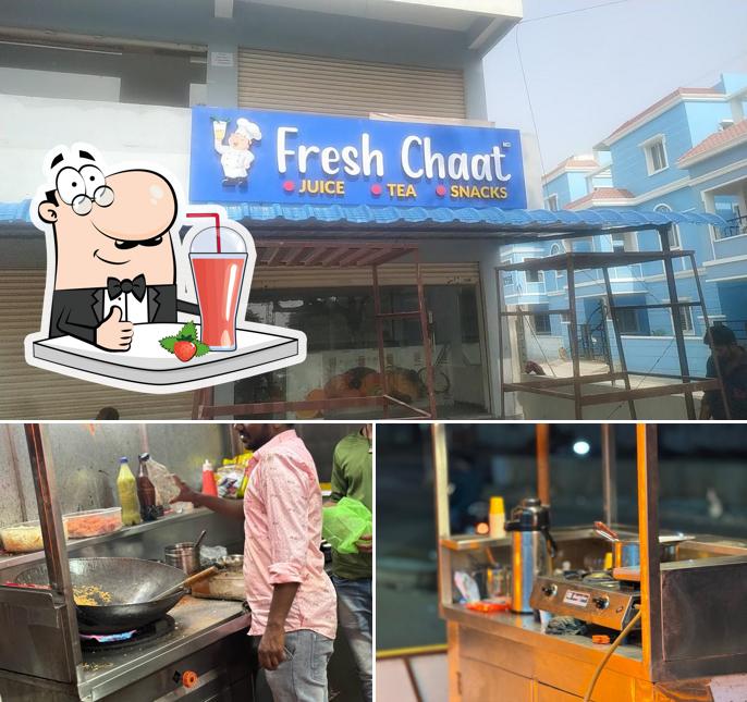 Enjoy a beverage at Fresh chaat