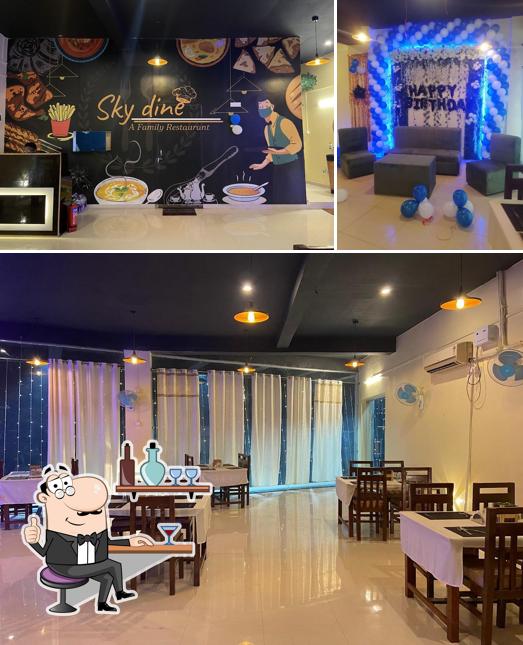 Take a seat at one of the tables at Sky Dine, Siwan