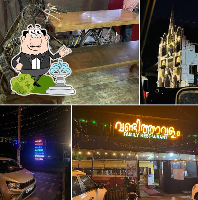 Enjoy the view at the outside area of Vandithaavalam Restaurant