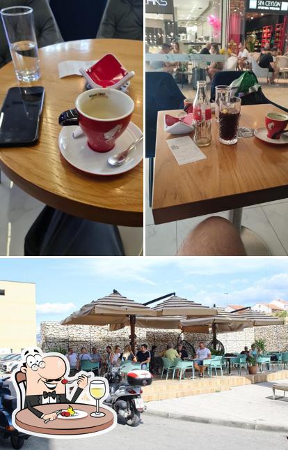 Dai un’occhiata alla foto che presenta la cibo e esterno di Caffe Bar Thriller