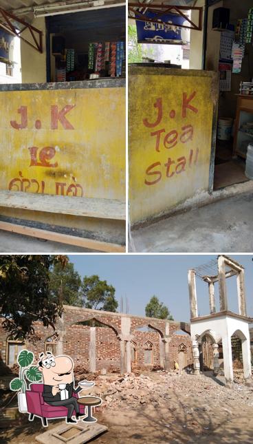 The interior of JK Tea Stall