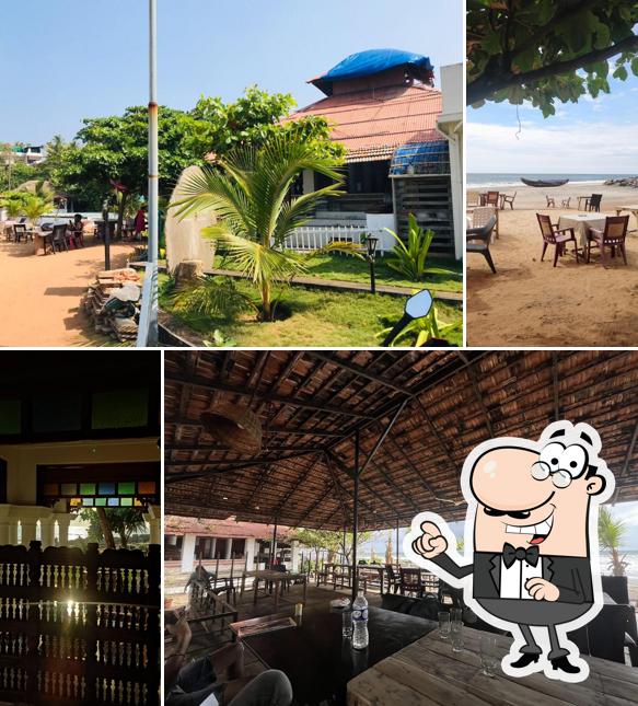 Take a seat at one of the tables at Babu Farm Restaurant