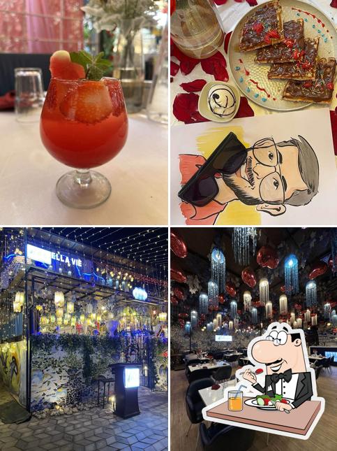 Among different things one can find food and interior at Bella Vie