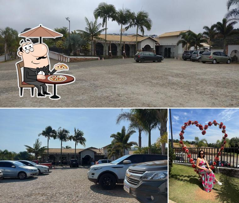 Você pode espairecer no na área externa do Restaurante Prazer de Minas