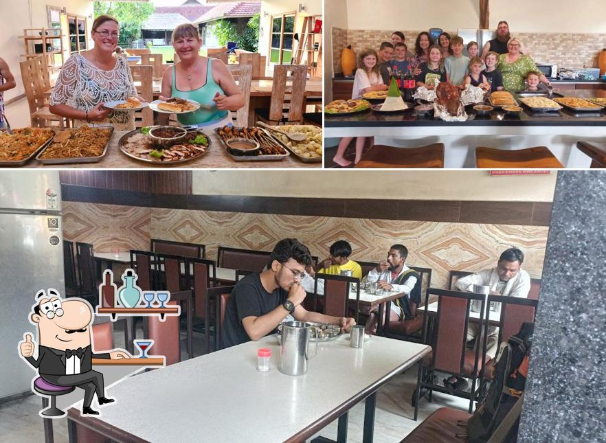 Take a seat at one of the tables at Gayatri Bhojnalaya