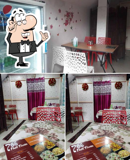 Among different things one can find interior and beverage at 786 Biriyani and fast food