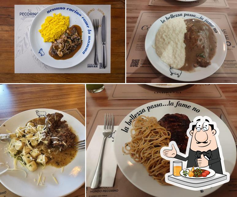 Platos en Pecorino Bar & Trattoria Granja Viana: Massa, Risoto, Pizza, Vinho, Cotia, SP