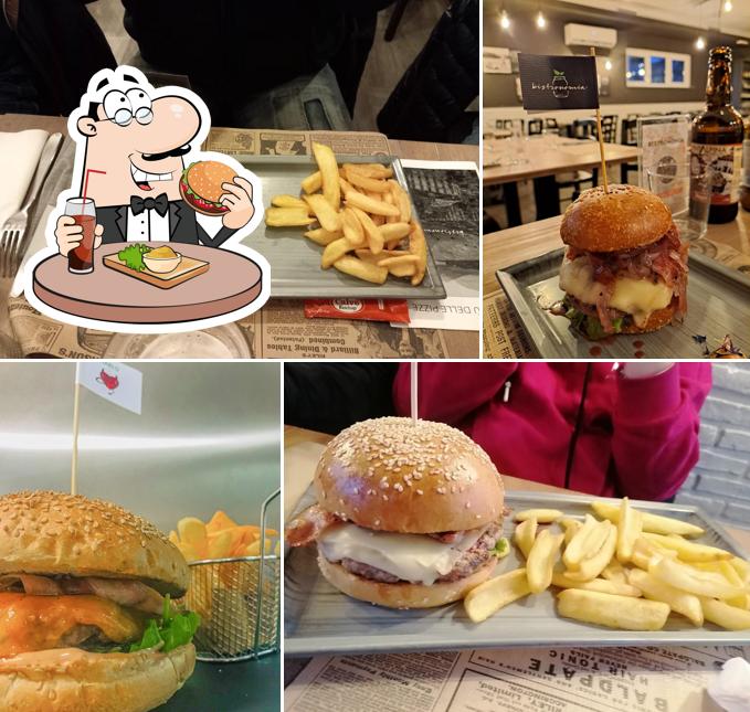 Ordina uno dei tipi di hamburger disponibili a Bistronomia