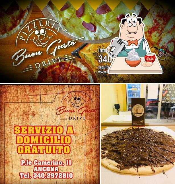 PIZZERIA BUONGUSTO - PIAZZALE CAMERINO - ANCONA serve un'ampia gamma di dolci