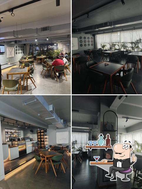 Take a seat at one of the tables at Mocha Floor