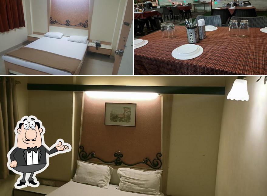 Take a seat at one of the tables at Hotel Derby