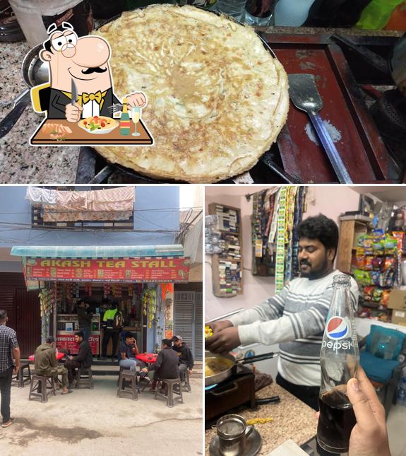 The image of food and interior at Aakash Tea Stall