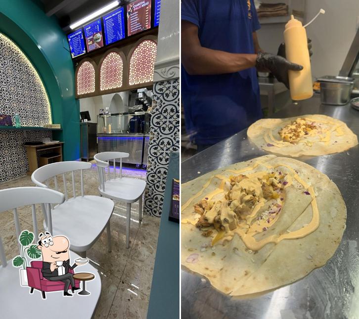 The interior of Aladdin Shawarma - Pondicherry