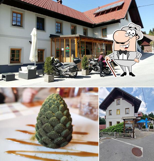 Tra le varie cose da Okrepčevalnica tavžentroža Vojko Panić s.p. si possono trovare la esterno e cibo