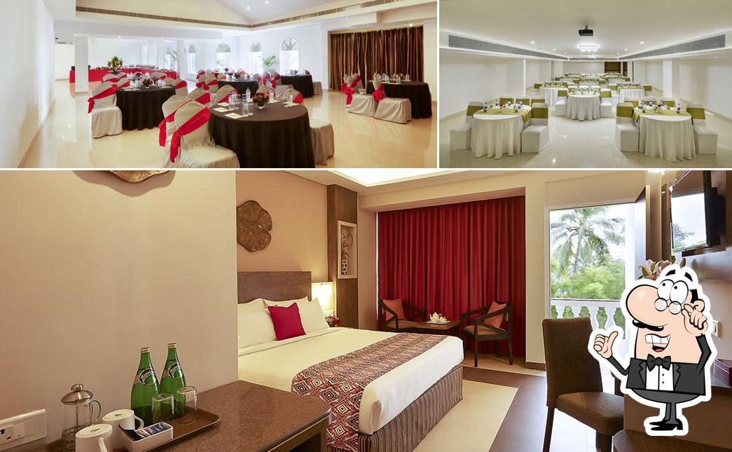 The restaurant's interior and food