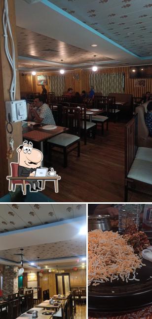 The interior of Rayalaseema Spice Restaurant