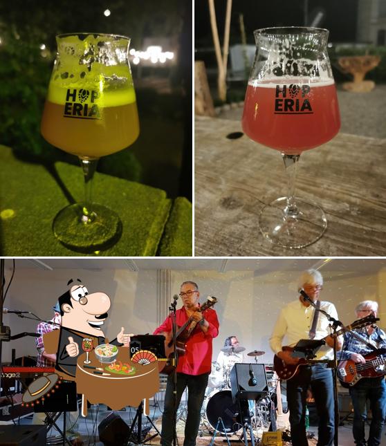 Questa è la immagine che presenta la cibo e interni di Hoperia Craftbeer Bar