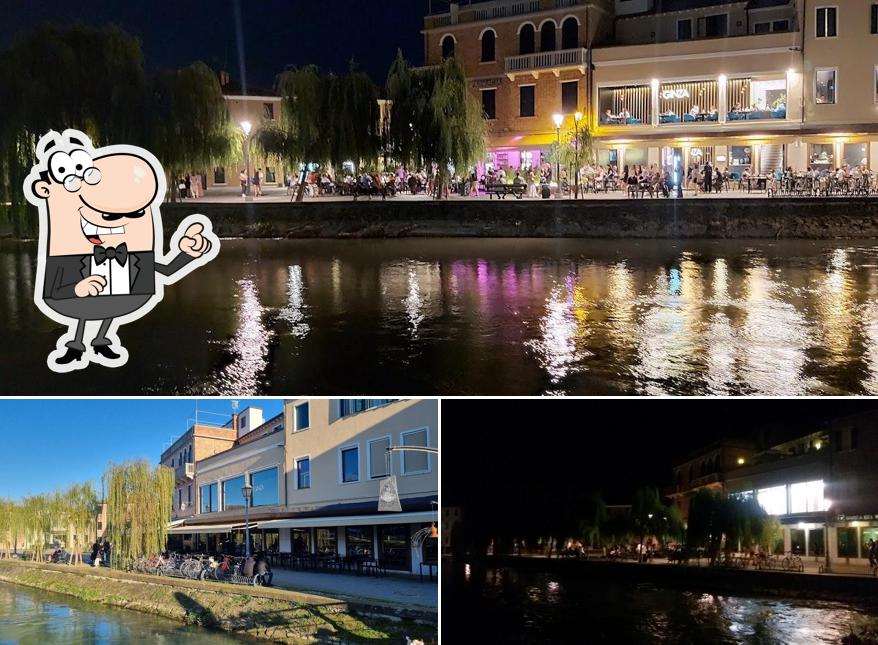 Puoi goderti l'aria fresca da seduto all'esterno di Vino & Cicchetti Squero