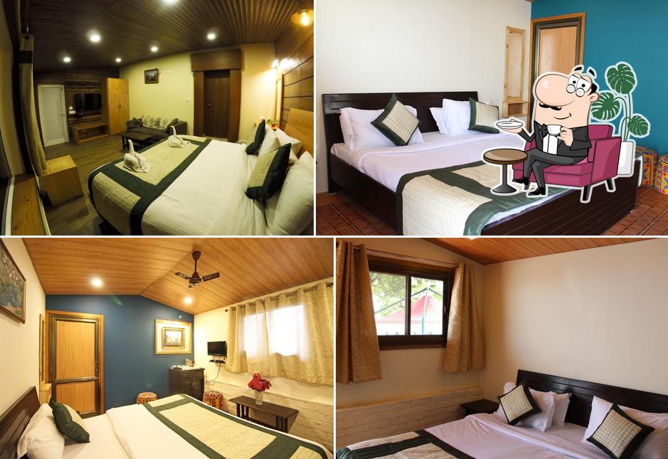 Take a seat at one of the tables at Jharipani Castle