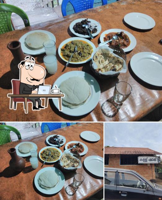 Check out the image depicting interior and exterior at Indraprastham Toddy Shop