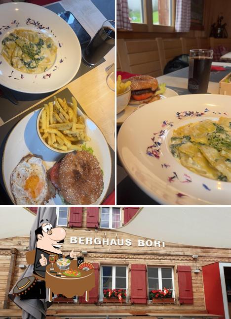 La cibo e interni del ristorante