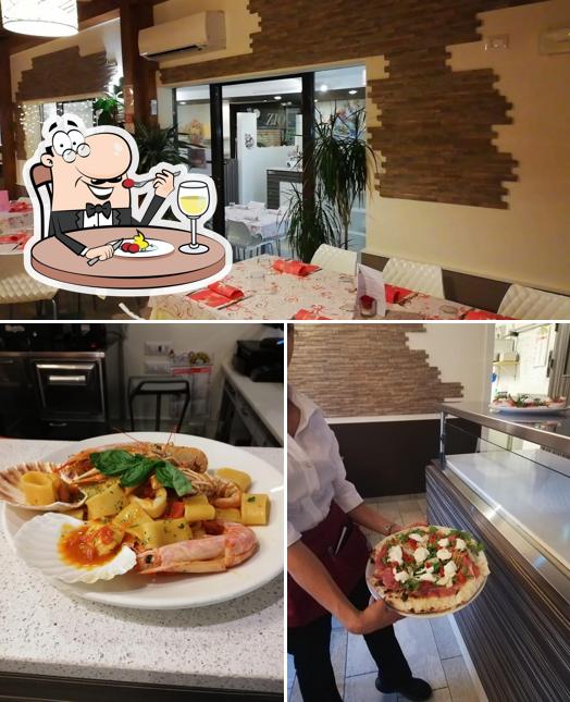 Dai un’occhiata alla immagine che raffigura la cibo e interni di Ristorante Pizzeria ziocosimo e caterina