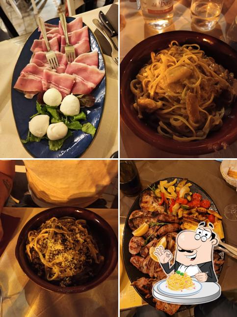 Spaghetti alla carbonara al Antica Osteria del Borgo