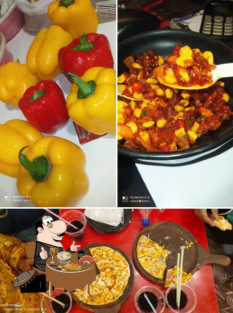 Food at Pizza Khalo Restaurant Bhinga