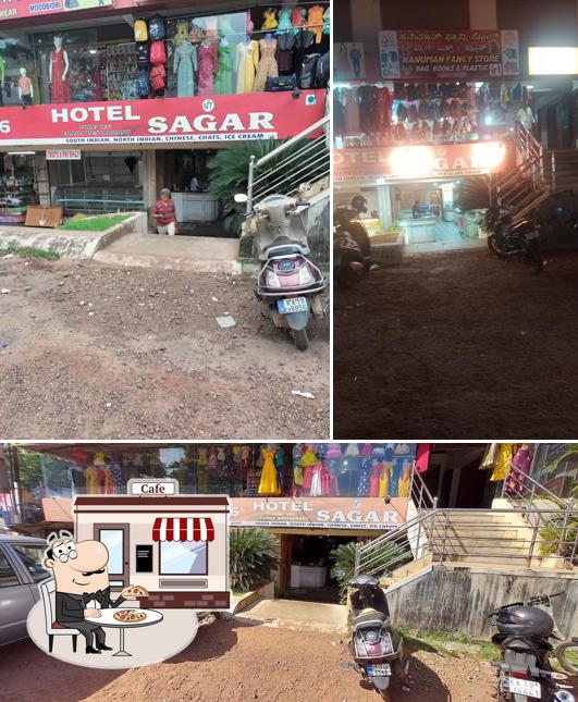The exterior of Hotel Sagar Veg
