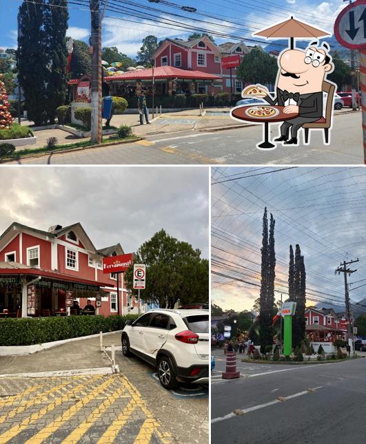 Você pode espairecer no na área externa do Restaurante Korvapuusti Penedo
