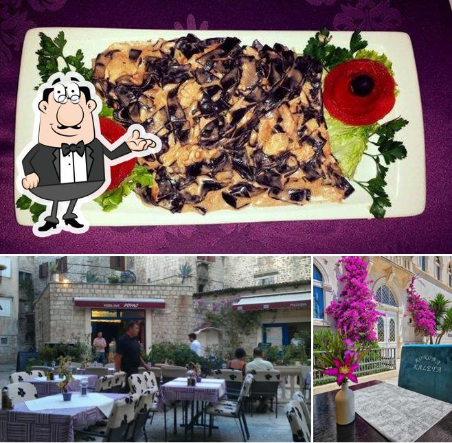 Tavern Kaleta Trogir si caratterizza per la interni e cibo