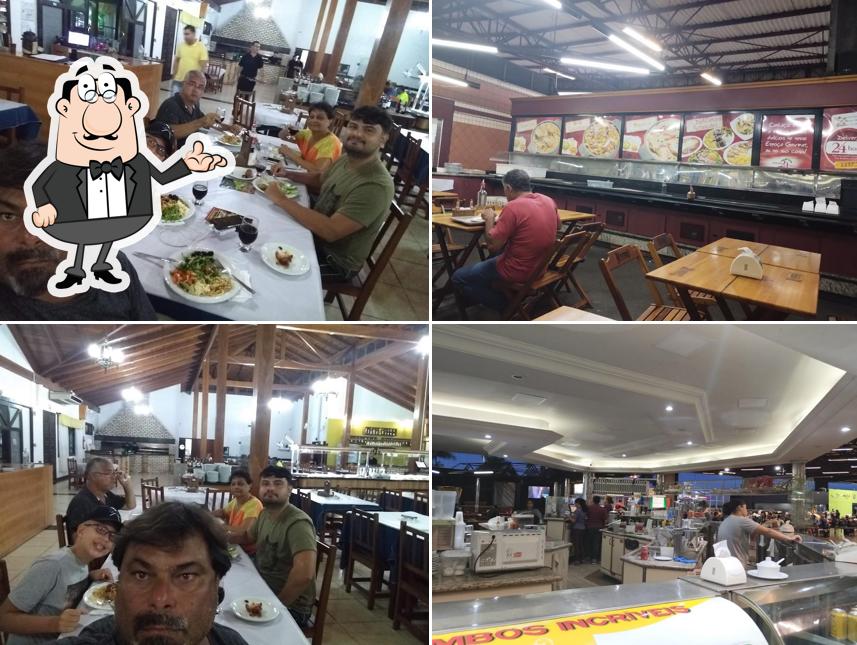 O interior do Restaurante Norte Sul 24 Horas