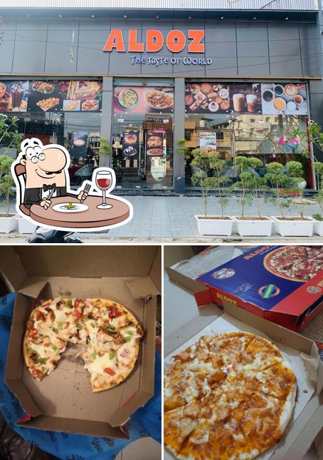 Among various things one can find food and exterior at Aldoz