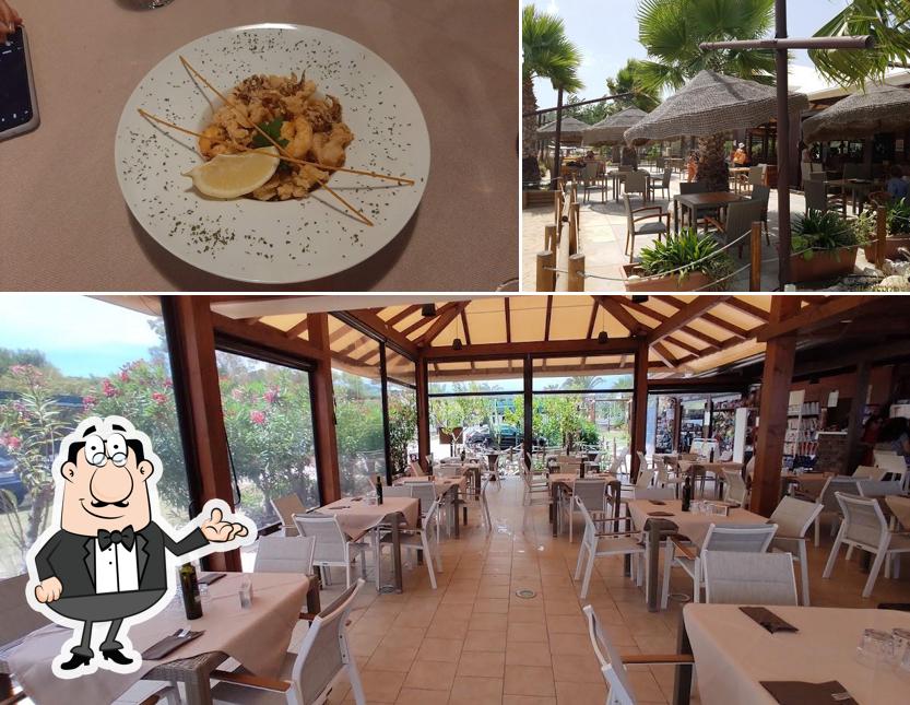 La immagine di interni e cibo da Lido Tre Stelle, Residence, Ristorante, Pizzeria