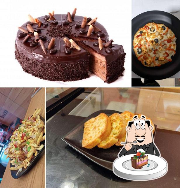 Chocolate cake at Baker's Villa Cafe