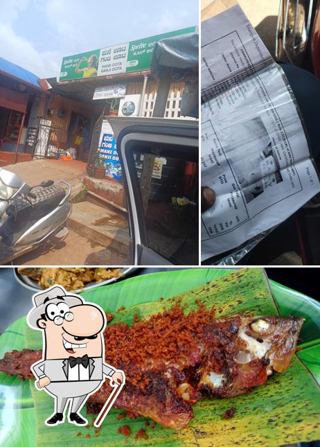 This is the image depicting exterior and food at Mane Oota Ganji Oota