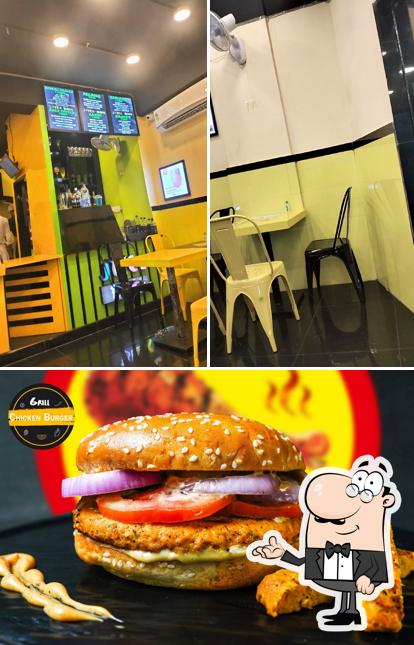 The image of interior and food at HFC
