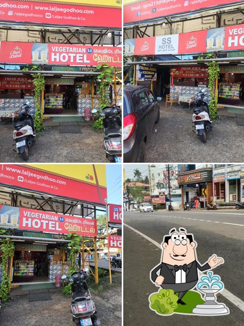 The exterior of S S Vegetarian Restaurant