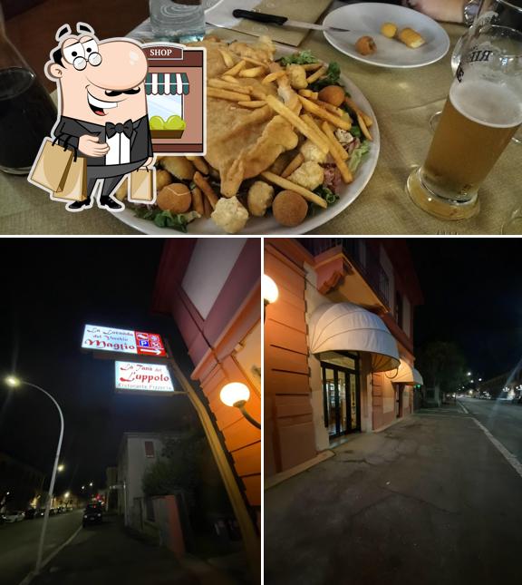 La foto della esterno e cibo di La Tana Del Luppolo