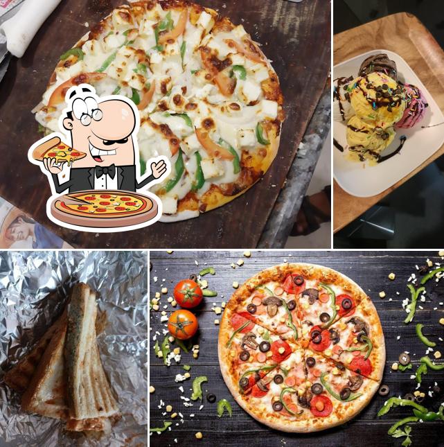 Try out pizza at 1/2 cafe
