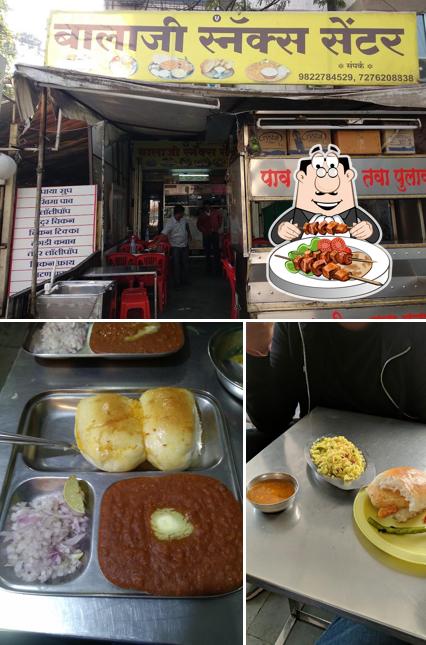 This is the photo showing food and exterior at Balaji Snacks Centre