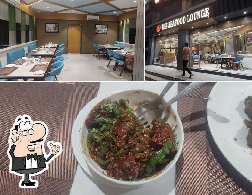 Among various things one can find interior and food at The Seafood Lounge