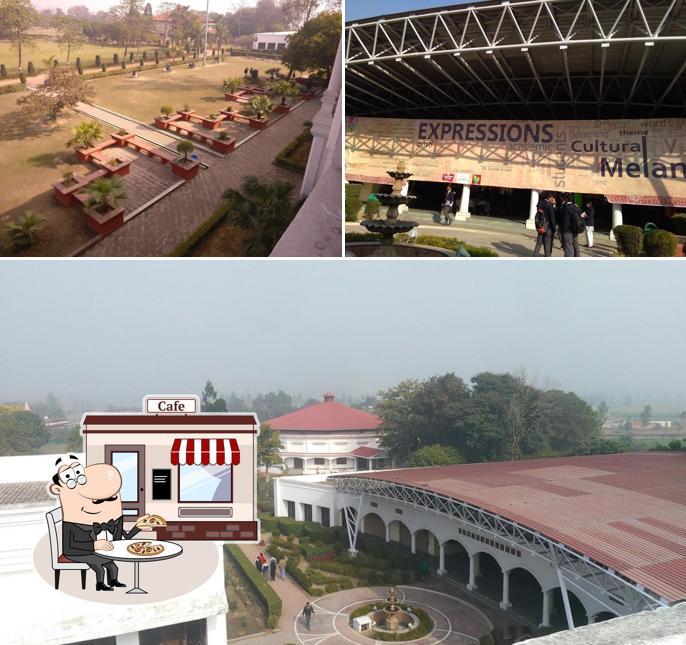 You can get some fresh air outside Coer Cafeteria