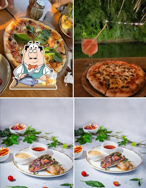 Grilled salmon at Oh LaLa