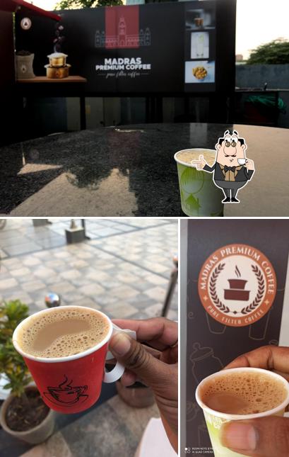 Enjoy a beverage at Madras Premium Coffee
