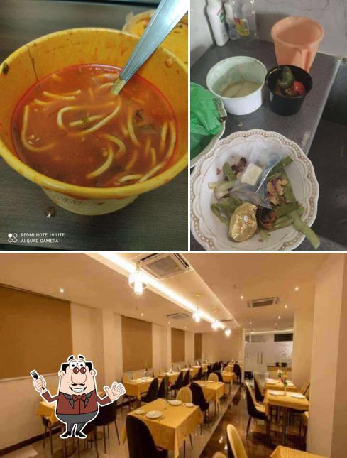 The image of food and interior at Manasa Inn