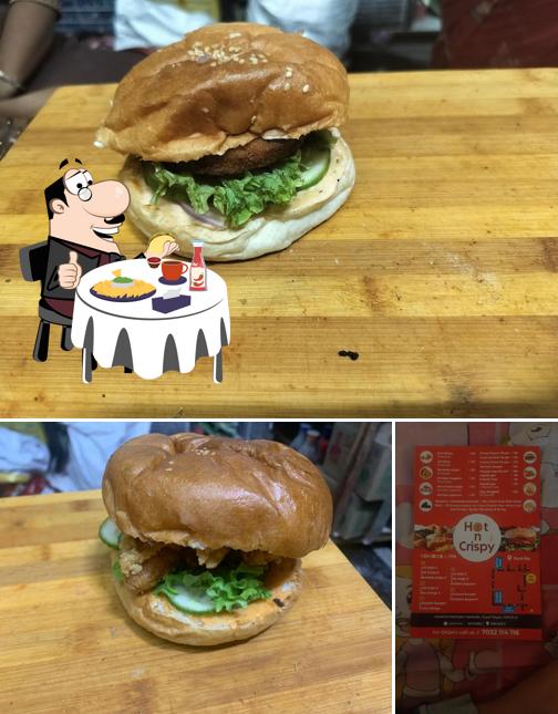 Order a burger at Hot N Crispy