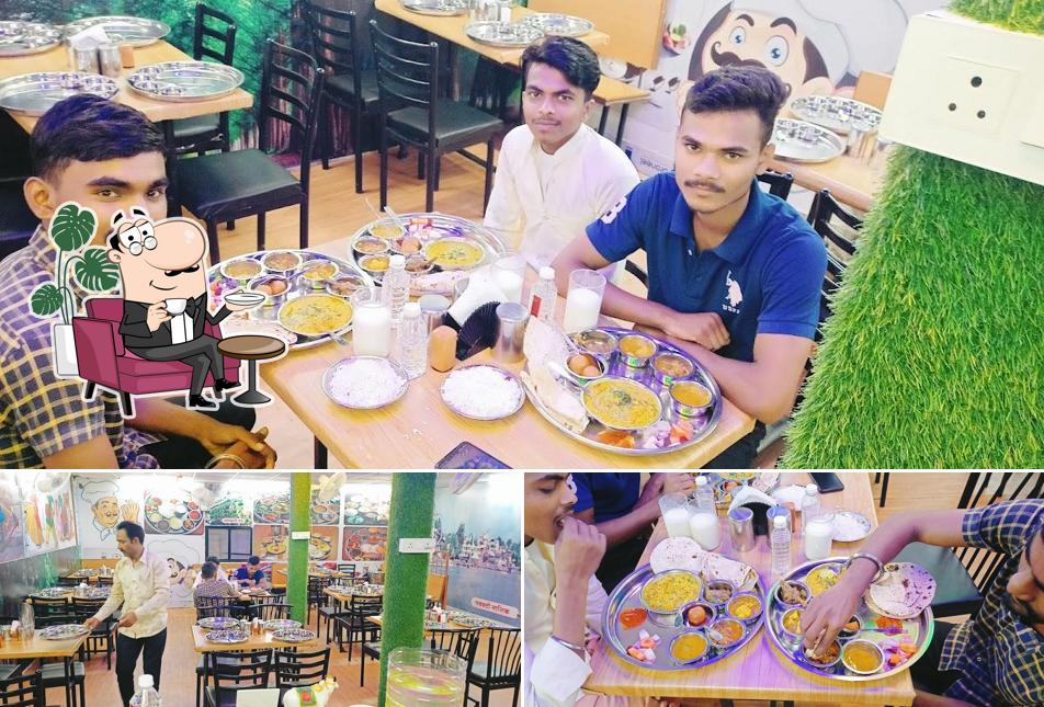 Check out the picture displaying interior and food at Tulja Bhavani UpharGruh